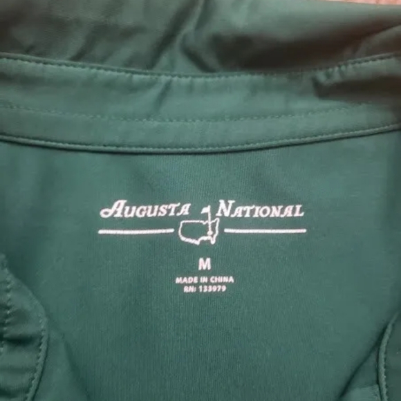Augusta National Men Medium Green Short Sleeve Collared Golf Polo Shirt - Picture 4 of 5